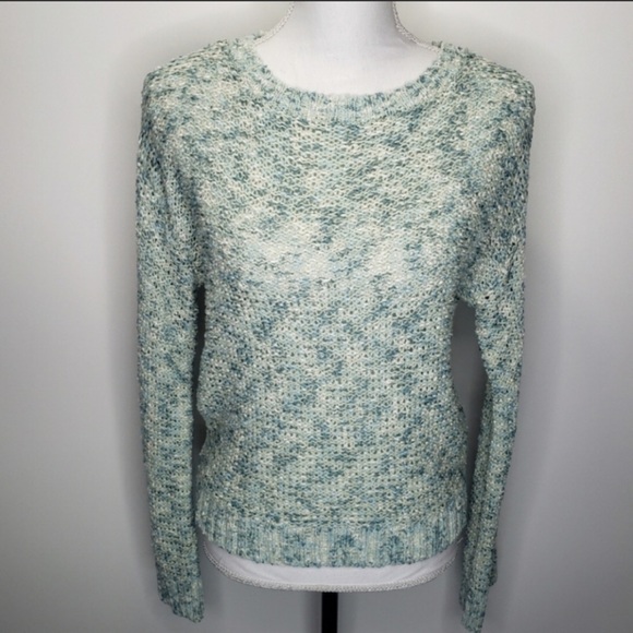 🛍️# 87 Chunky Knit Sage Fleck Sweater - Picture 4 of 7